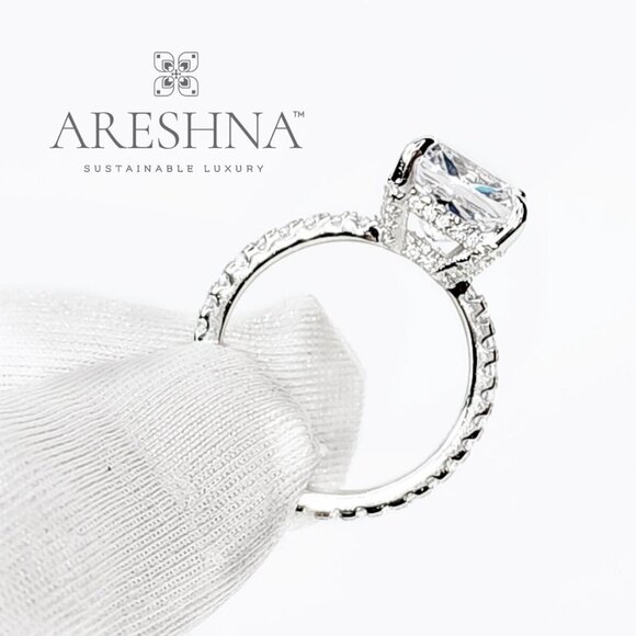 5 Carat Cushion Cut Lab Created Diamond Engagement Ring Promise Wedding Bridal - Picture 6 of 12